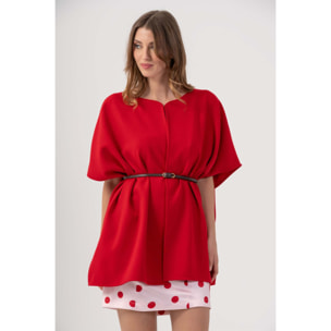 Kocca - Blusa a mantella Donna, Pois, Scollo a v