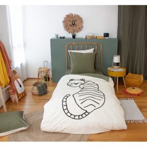 Parure de lit enfant 100% coton - TIGRE