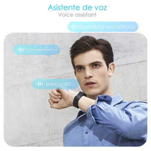 DAM Smartwatch QX7 Pro. Llamadas Bluetooth, más de 100 modos deportivos. Monitor cardiaco, O2, glucosa y de tensión. 4x1,1x4,7 Cm. Color: Azul Oscuro