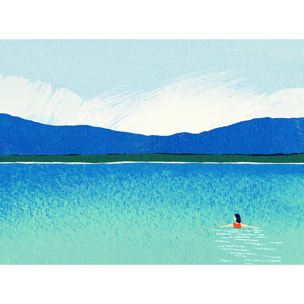 Papier peint panoramique nage au lac Intissé