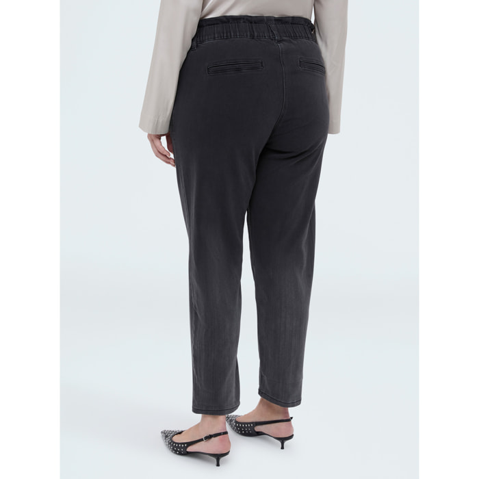 Fiorella Rubino - Jeans Balloon lavado black - Negro