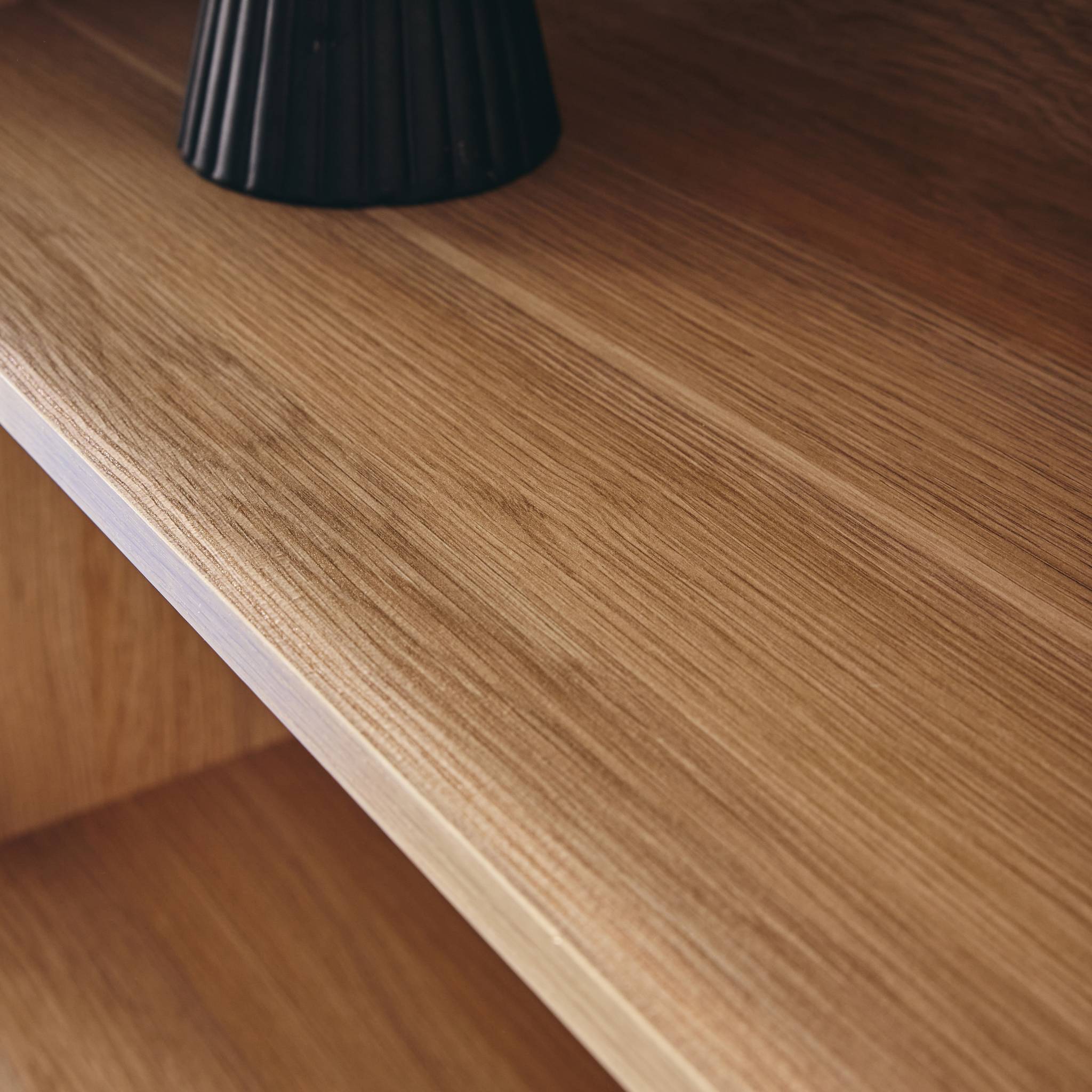 Etagères bibliothèque effet bois naturel 2 portes 5 niveaux - L 80 x P 35 x H 160cm - Kuba