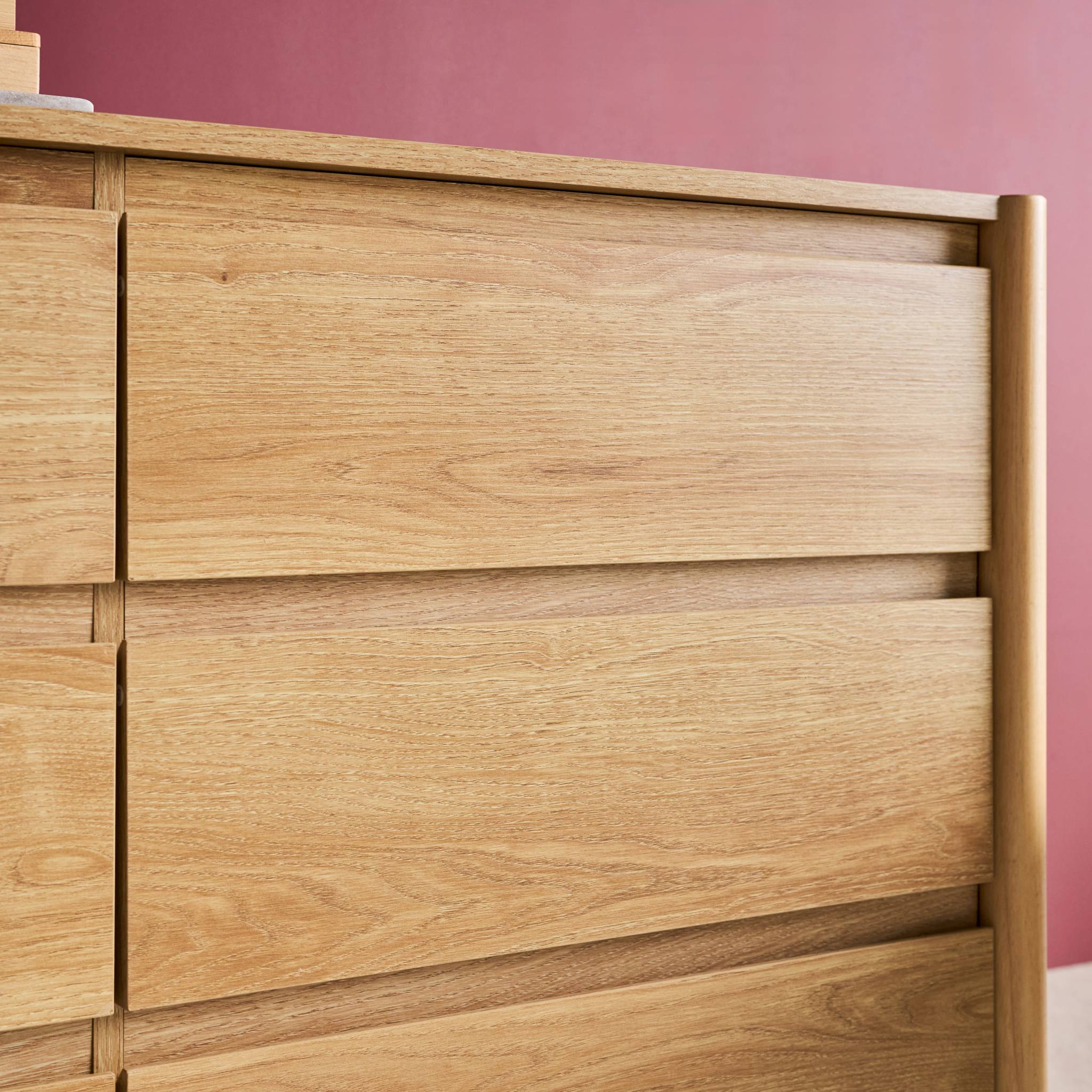 Commode décor bois 6 tiroirs  HARMONY