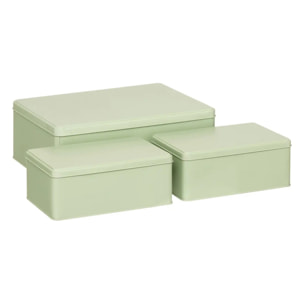 Lot de 3 boîtes Deskolor vert clair