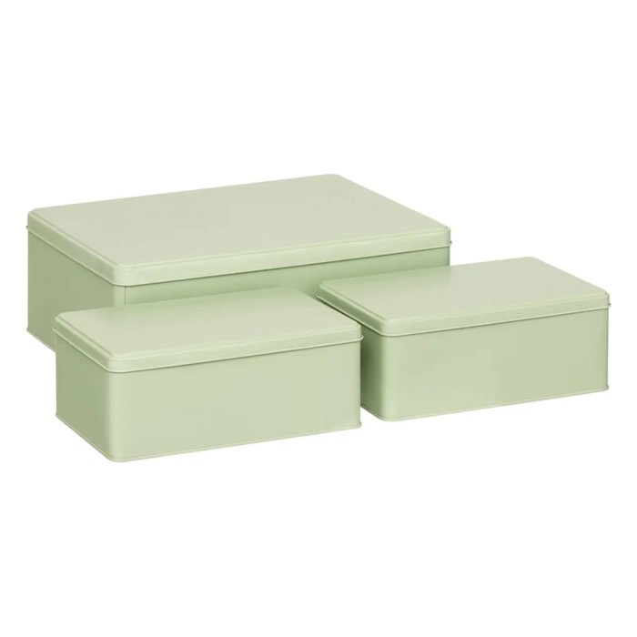 Lot de 3 boîtes Deskolor vert clair