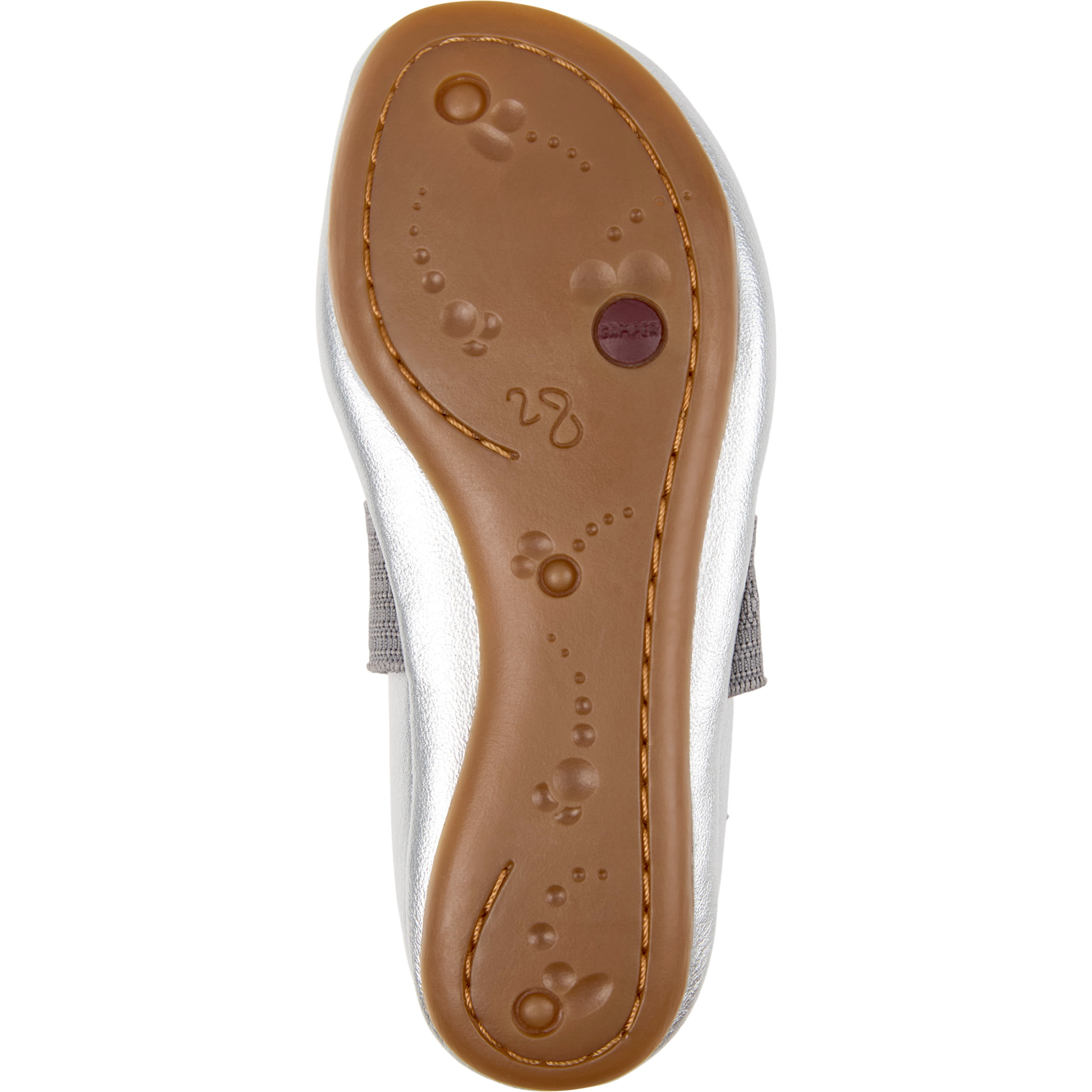 Bailarinas - CAMPER Right - Gris - Cuero liso