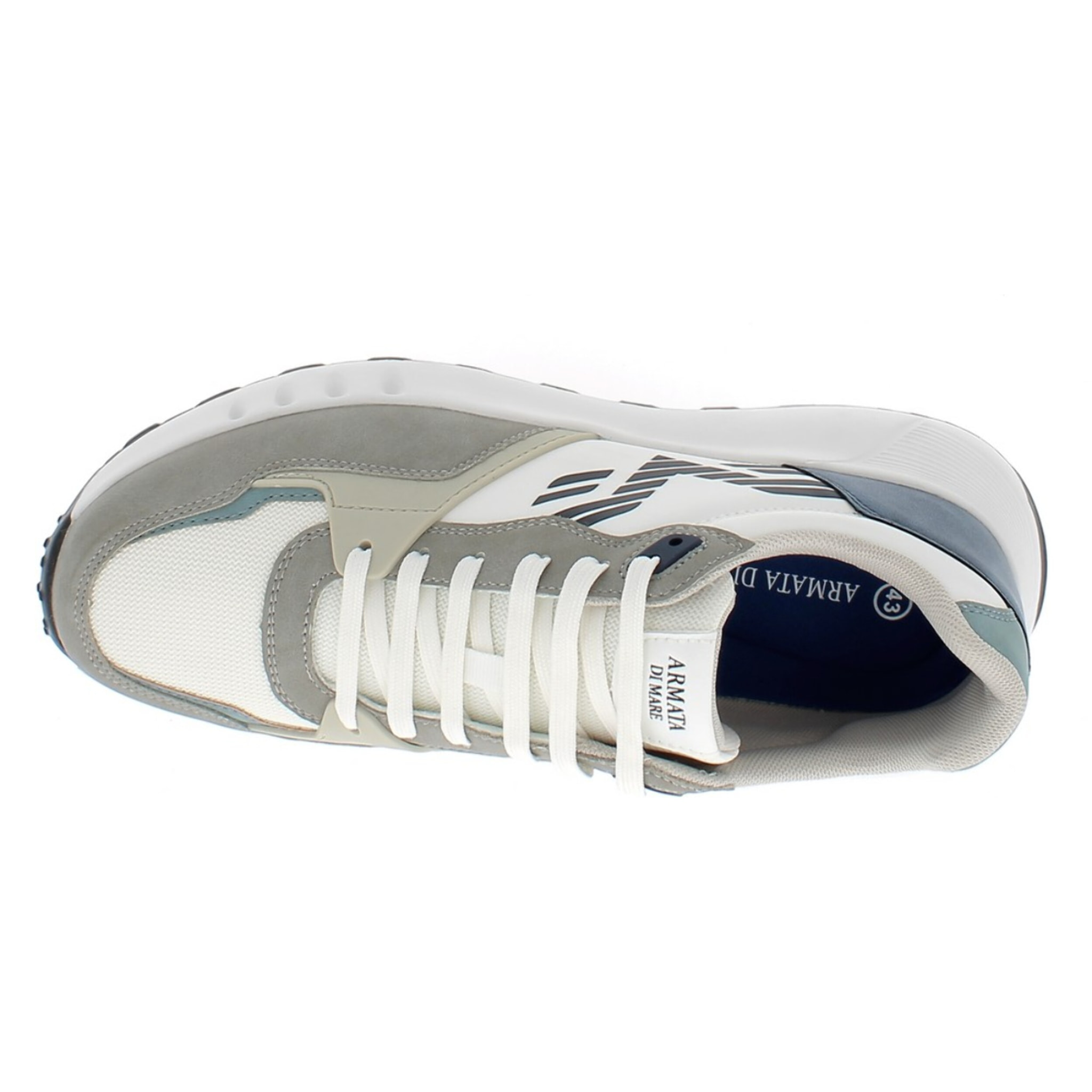 Armata di Mare Scarpe Uomo Sneakers Casual Stringate con Soletta Rimovibile in Memory Foam AMU S25D736 Off White