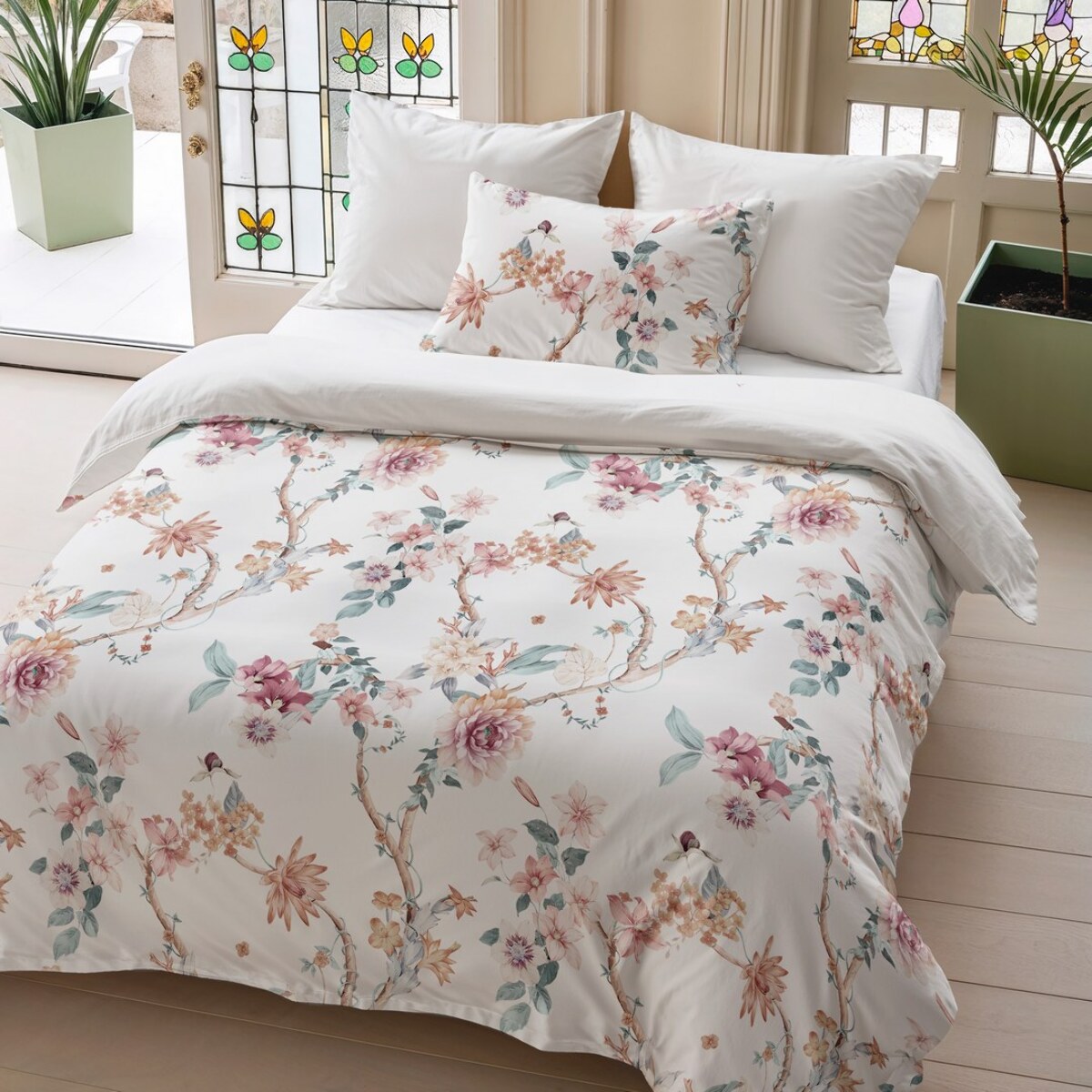Housse de couette saori blanc