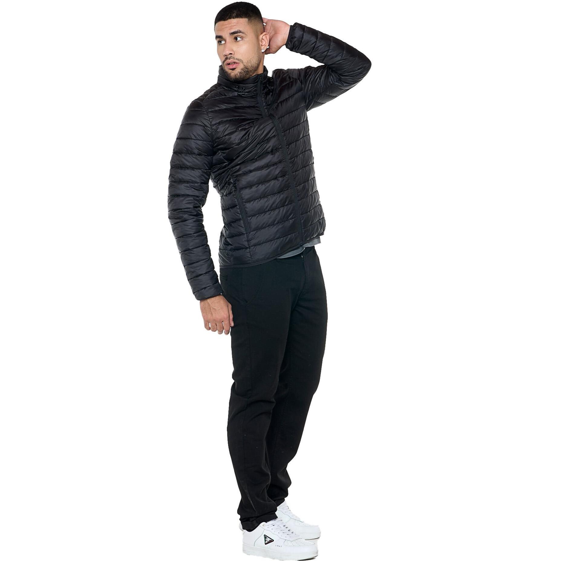 Plumífero de invierno para hombre "Basic" con cremallera y cuello alto