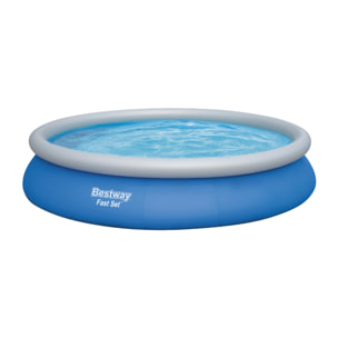 Bestway Piscine gonflable ronde Bestway Fast Set 457 x 84 cm bleu