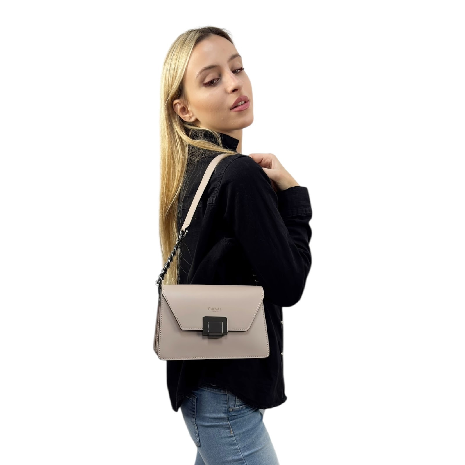 Borsa a spalla Cheval Firenze Costanza Rosa Antico