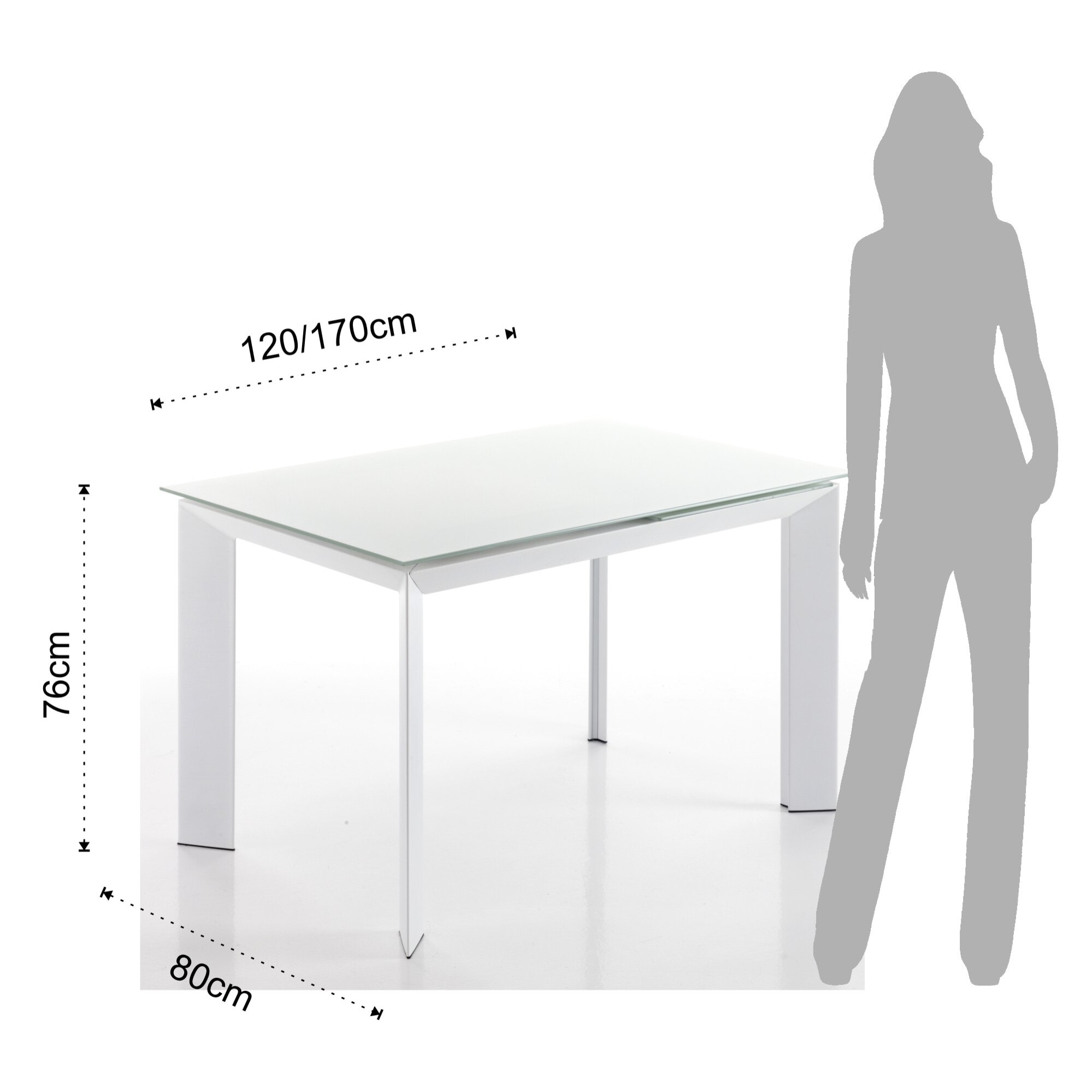 Tomasucci table extensible BLADE 120 - BLANC