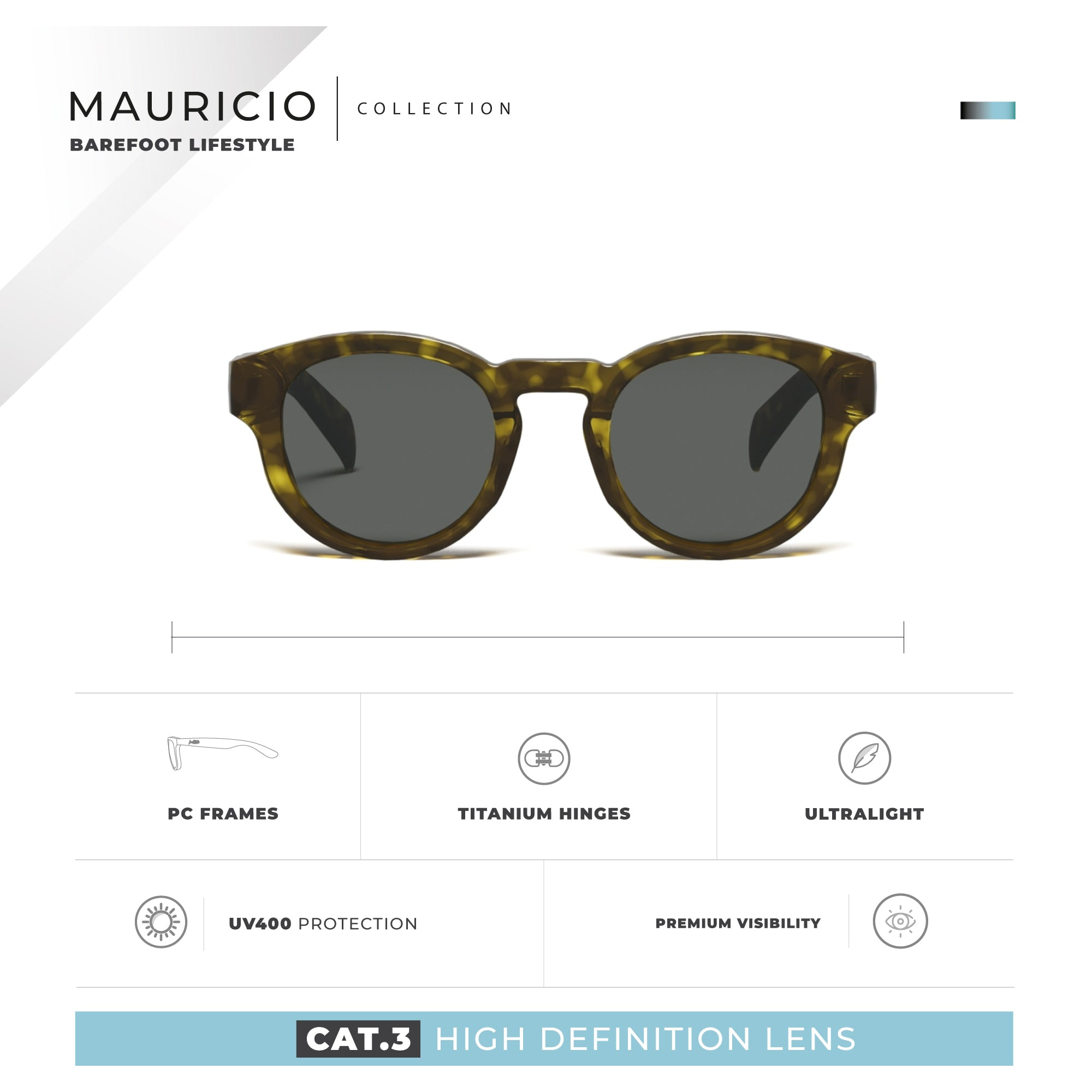 Gafas de Sol Mauricio Marron Hanukeii para hombre y mujer