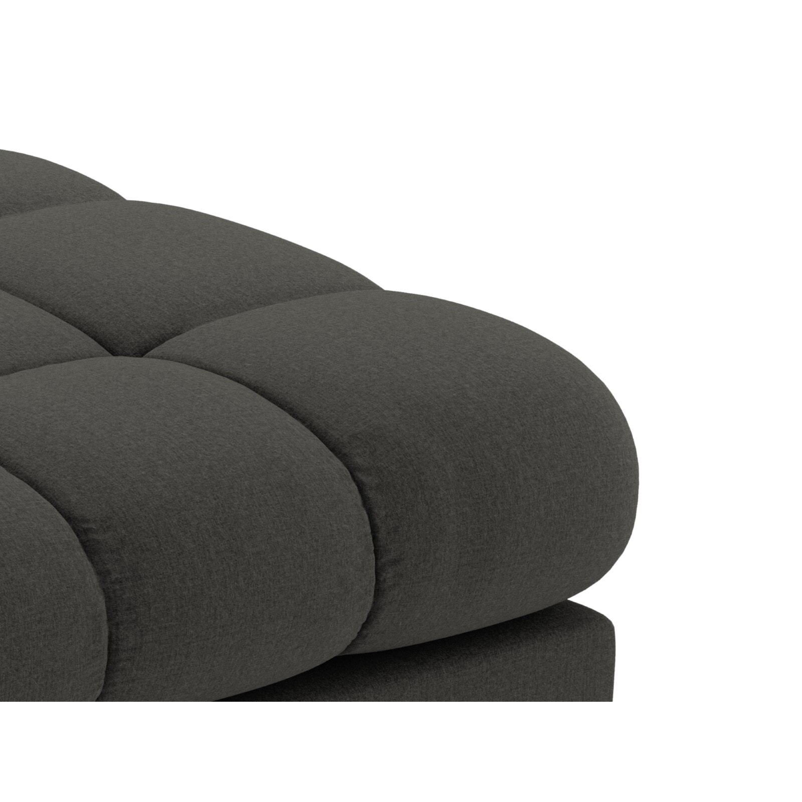 Méridienne gauche "Bali" en tissu structurel gris foncé