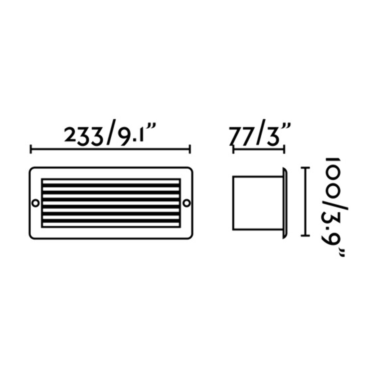 STRIPE-1 Lampe encastrable blanche