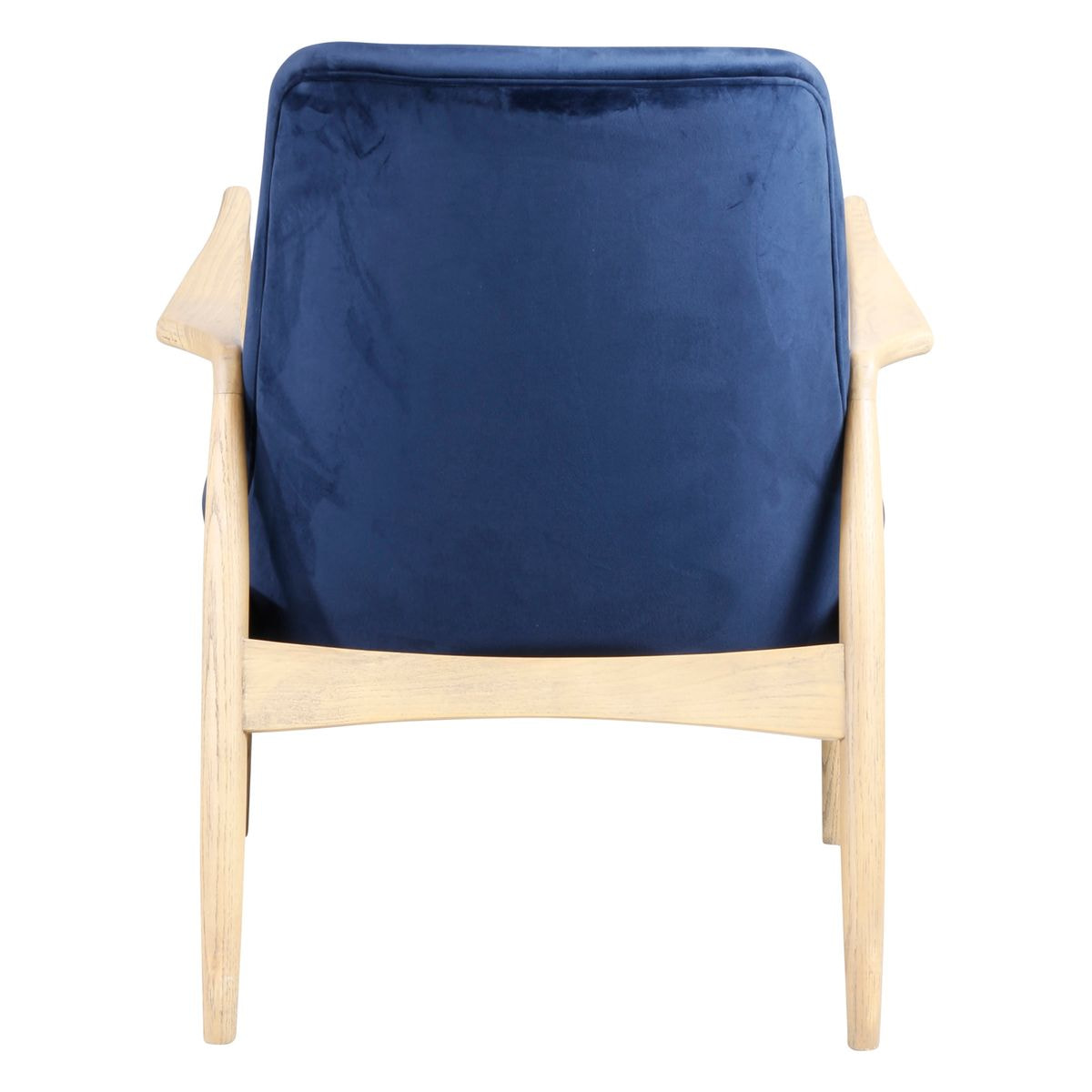 Fauteuil velours bleu foncé