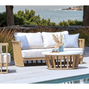 Salon de jardin en eucalyptus - 5 places - KUTA