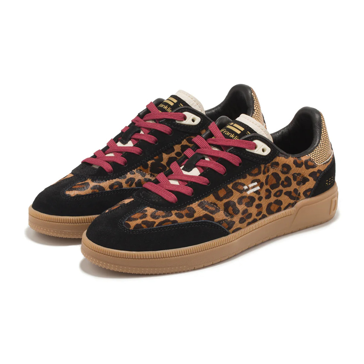 Zapatillas Bajas de Mujer de Piel y Forro Técnico Estampado Leopardo Rebel