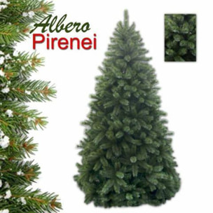 ALBERO 180Cm PIRENEI - PVC - 936 TIPS - 130Cm DIAMETROFolto, Ignifugo, Effetto Realistico, Rami a Gancio, Materiale Resistente e Duraturo