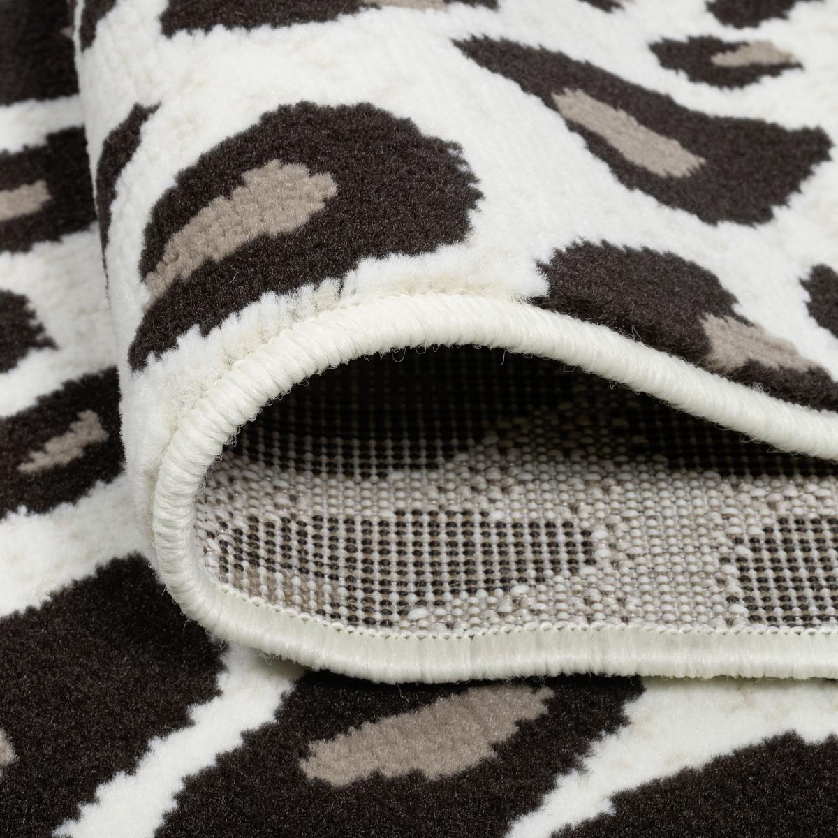 Tapis couloir fauve Beige et marron motif animalier