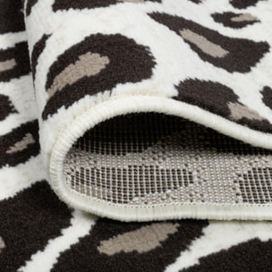 Tapis couloir fauve Beige et marron motif animalier