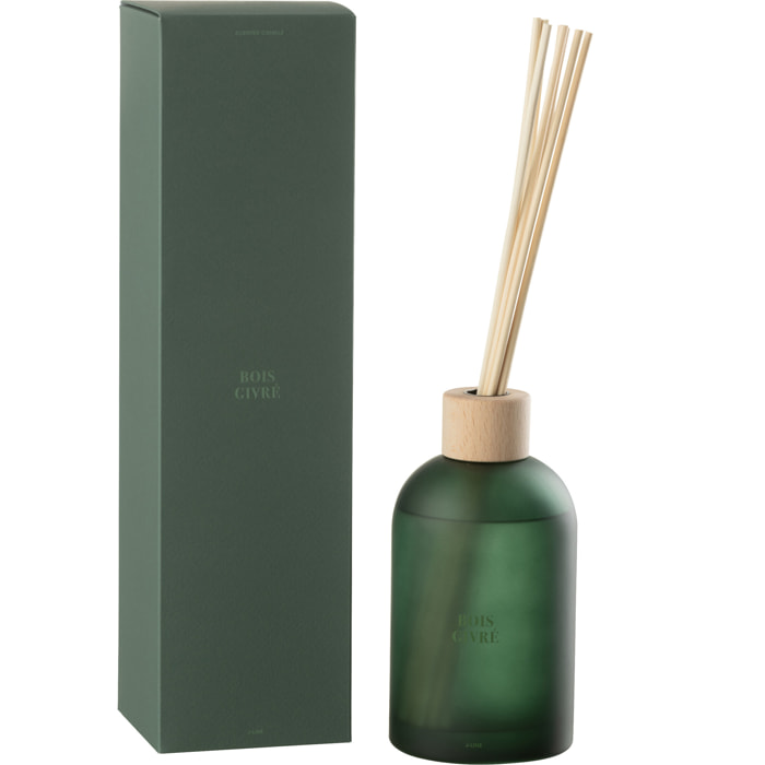 J-Line Bâtonnets parfumés Accords Essentiels - Bois Givré - vert - 550 ml