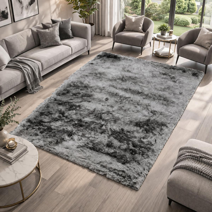 Tapis fait main Shaggy longues mèches Moodil