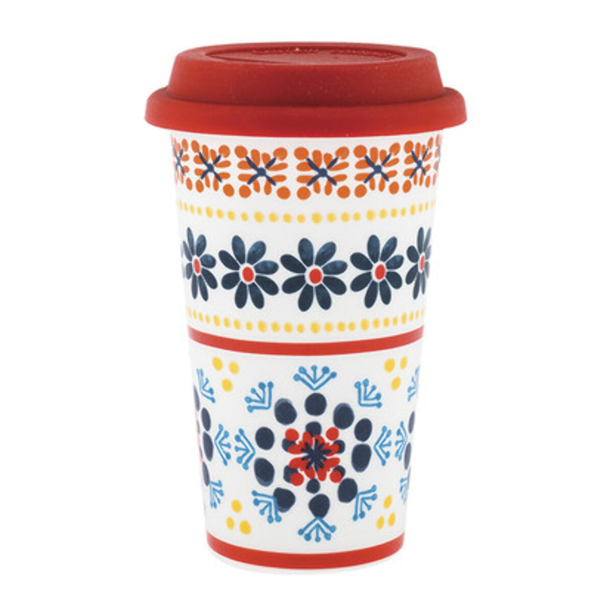 Bicchiere Gardeny in new bone china con cover in silicone