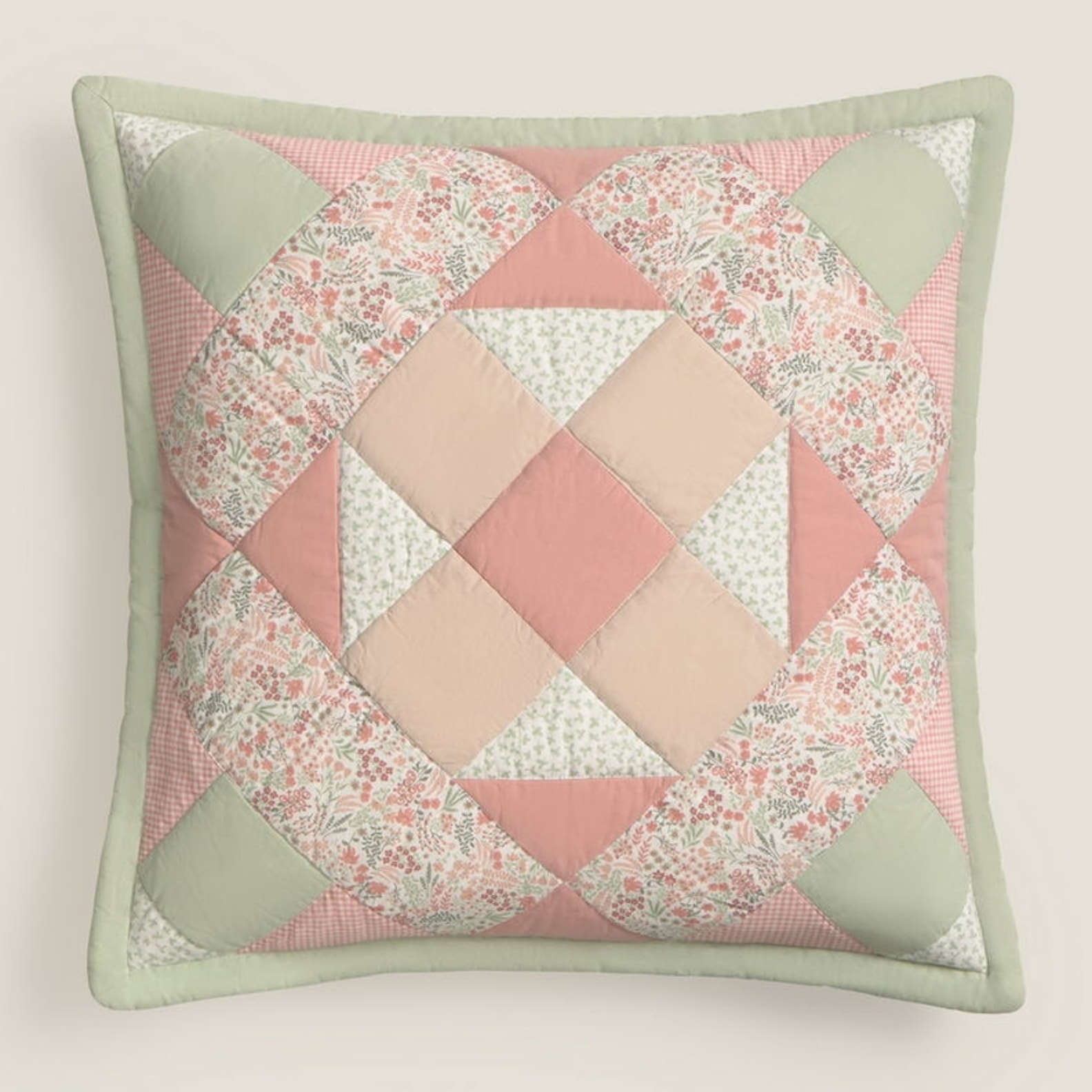 Funda de cuadrante algodón patchwork Crepatcol color rosa 100% Algodón