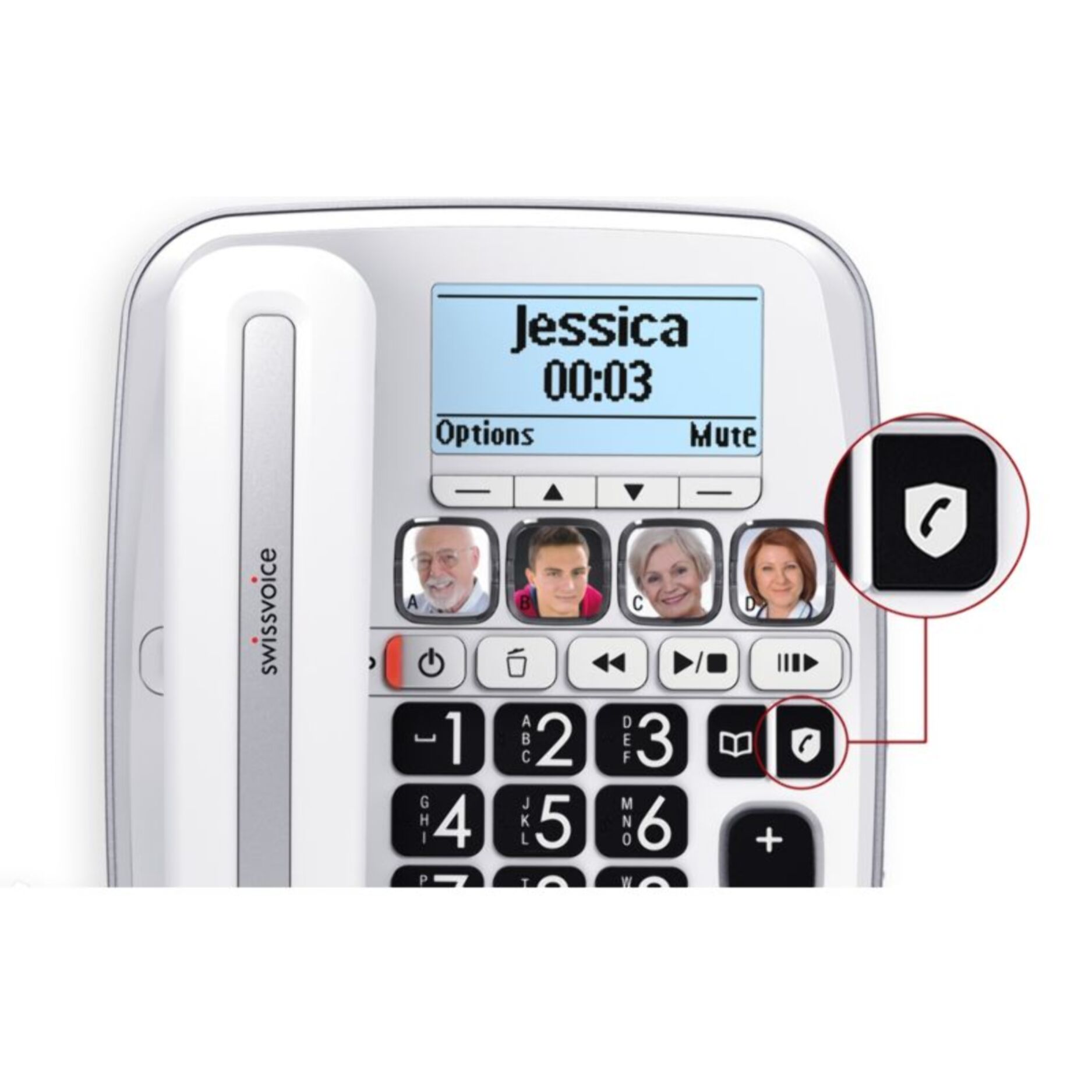 Téléphone filaire SWISSVOICE XTRA 3355 Combo Voice