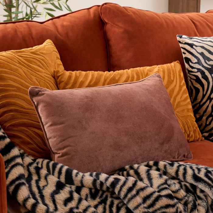 Coussin Lilou marron tonka 50x30cm