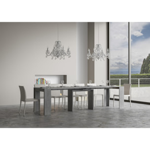 Console extensible 90x42/302 cm Mia Gris Béton