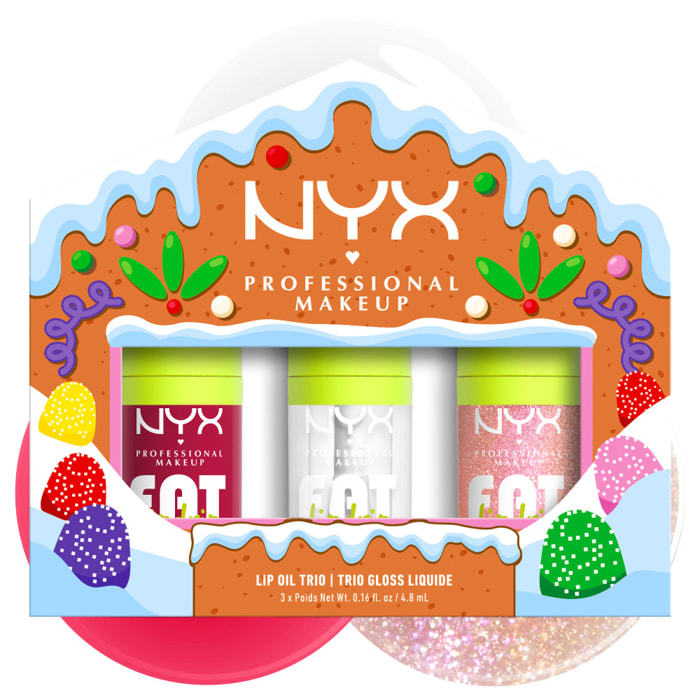NYX Professional Makeup Collection Limitée Gingerbaddies Land Coffret Trio Fat Oil Gloss