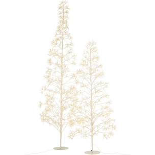 J-Line décoration Arbre 2700 Led - métal - blanc - large