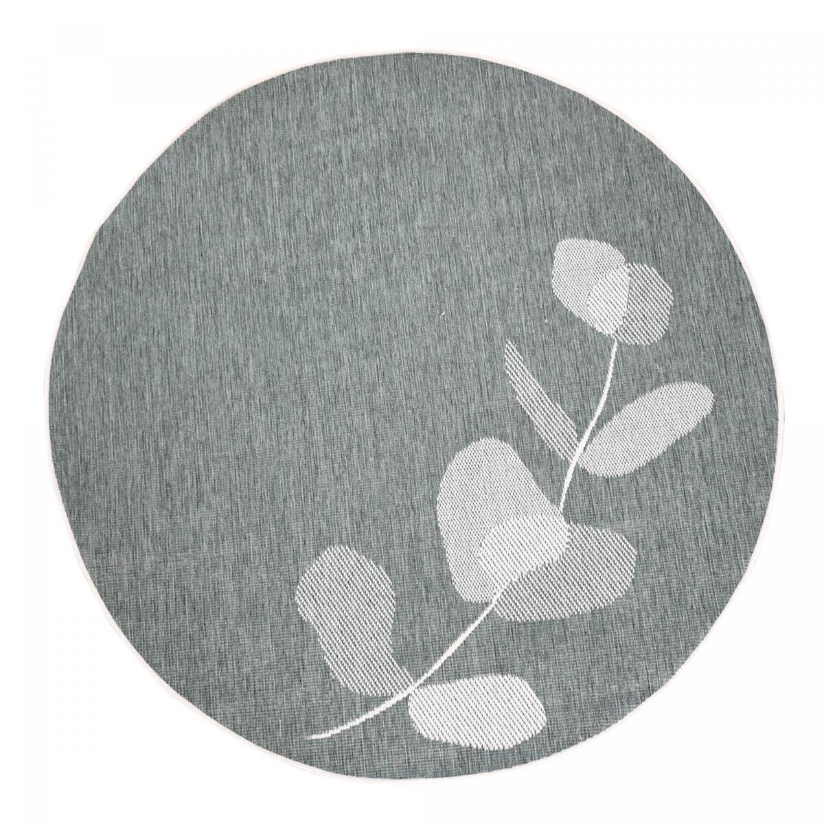 Tapis rond d'extérieur, kilim reversible EX1 D