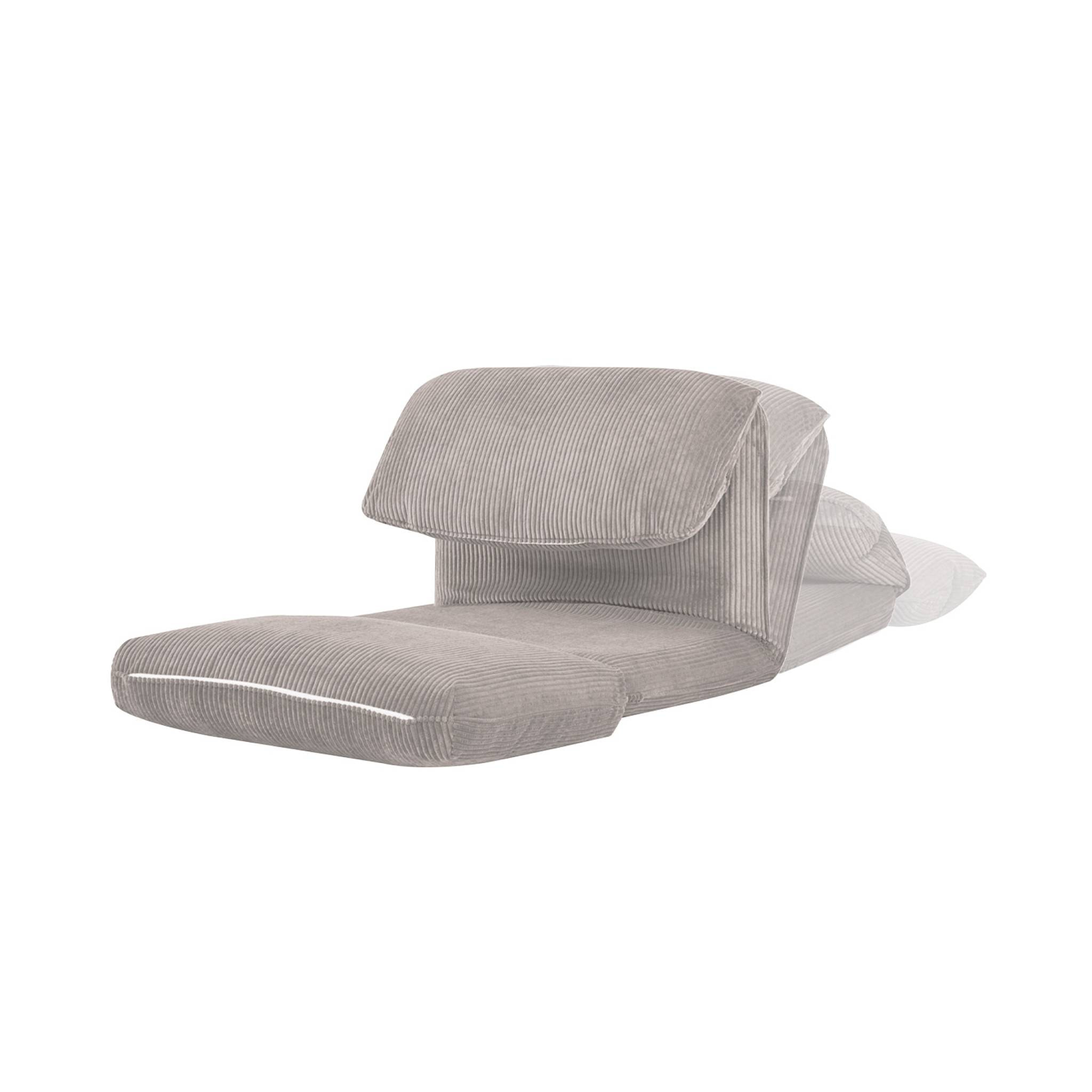 Chauffeuse matelas beige convertible velours côtelé grosse côte 1 place Cosy