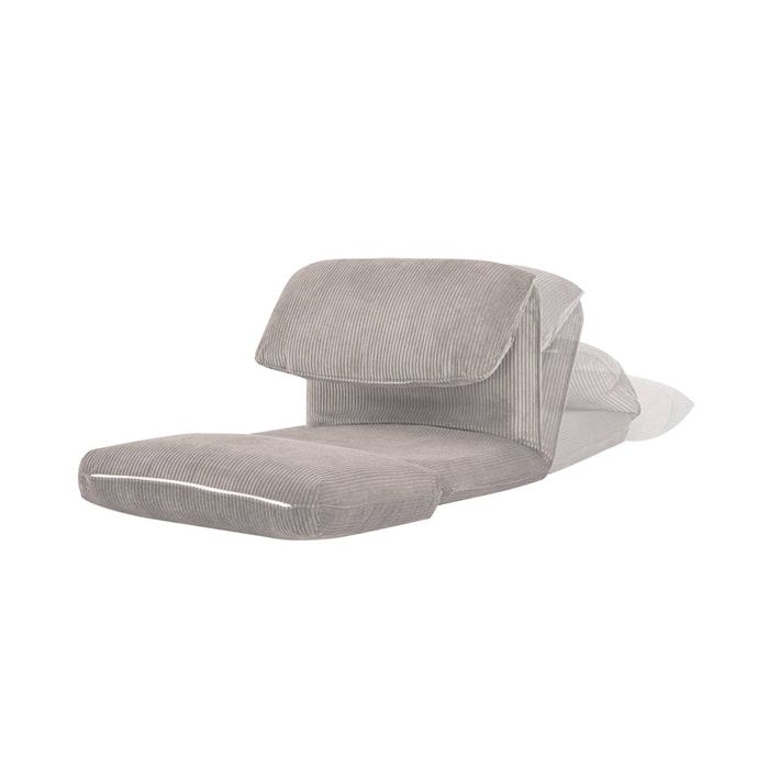 Chauffeuse matelas beige convertible velours côtelé grosse côte 1 place Cosy