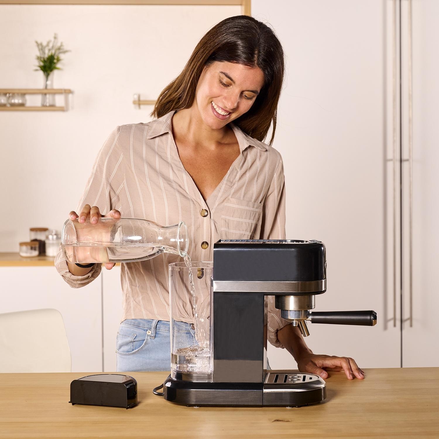 Solac - Cafetera Espresso Taste Slim Black 1350 W