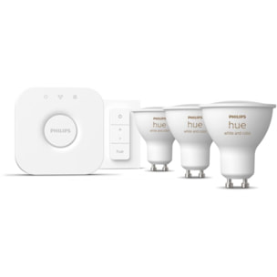 Pack PHILIPS HUE Kit de démarrage GU10x3+télecommande