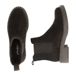 Chelsea boots neri in microfibra, tacco 4,5 cm