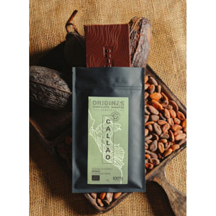 Tablette de chocolat noir 100% - Bean To Bar - Origine Pérou - 75g Bio