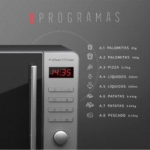 Cecotec Micro-ondes de 20 L avec grill ProClean 5110 Inox