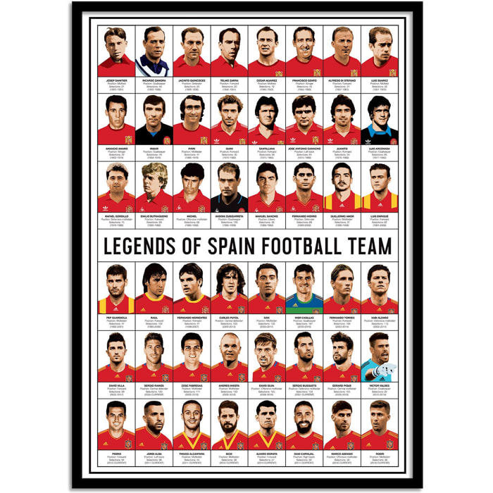 Affiche - Legends of Spain Football team - Olivier Bourdereau