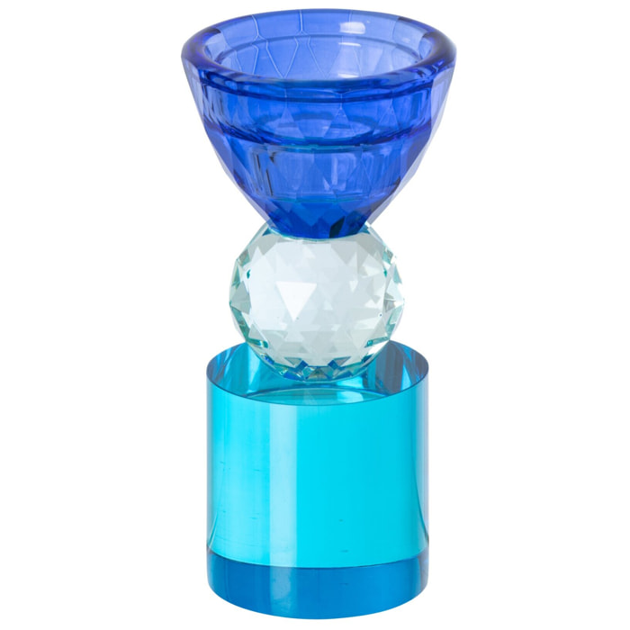 J-Line Chandelier - verre - bleu/bleu azur