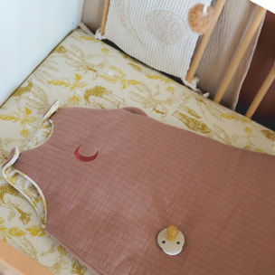 Gigoteuse bébé réversible Lune / Safari - Rose Blush