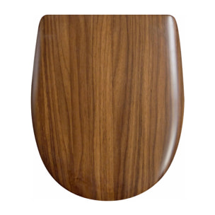 Abattant double  - Effet noyer - Marron Clair