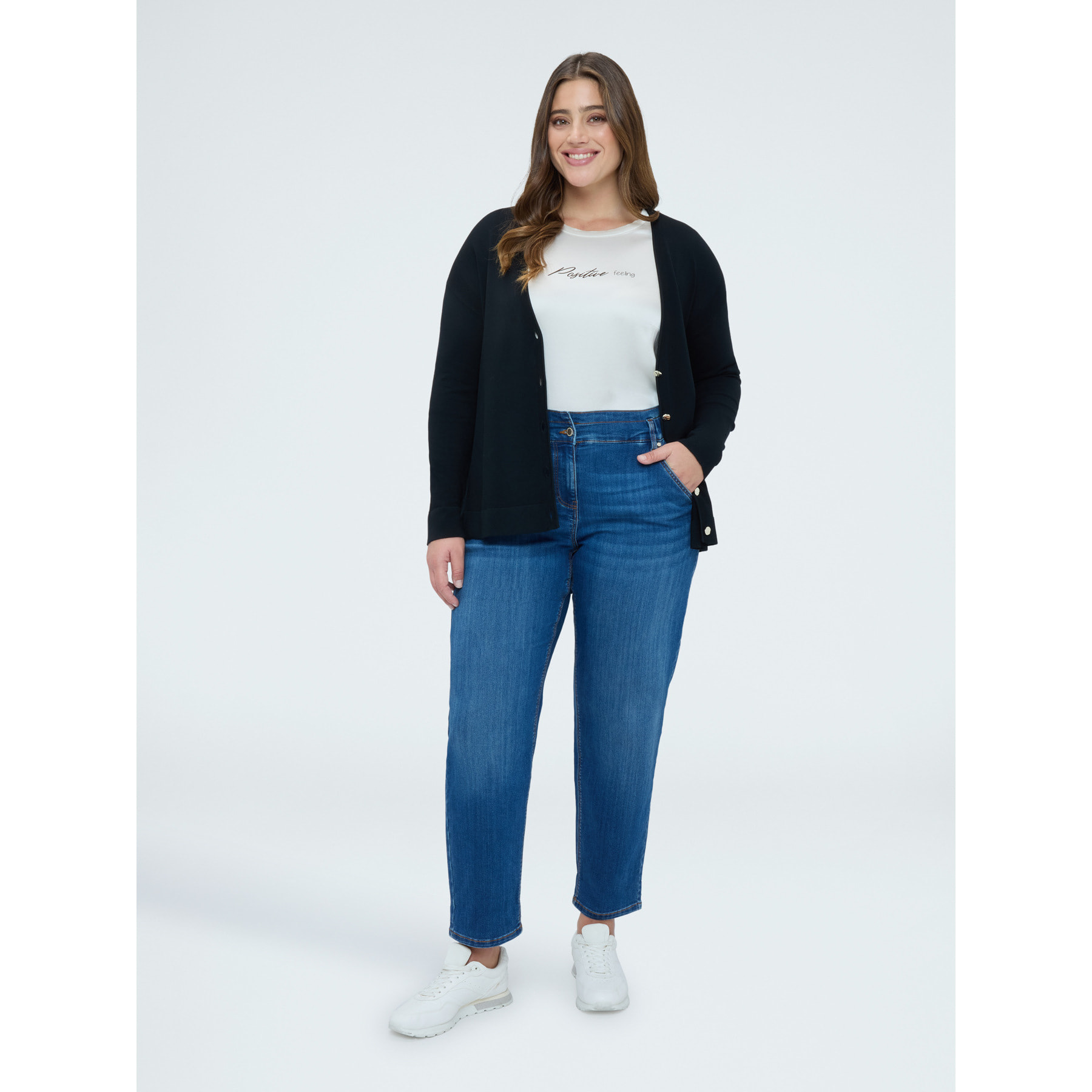 Fiorella Rubino - Blusa de raso Positive feeling - Blanco