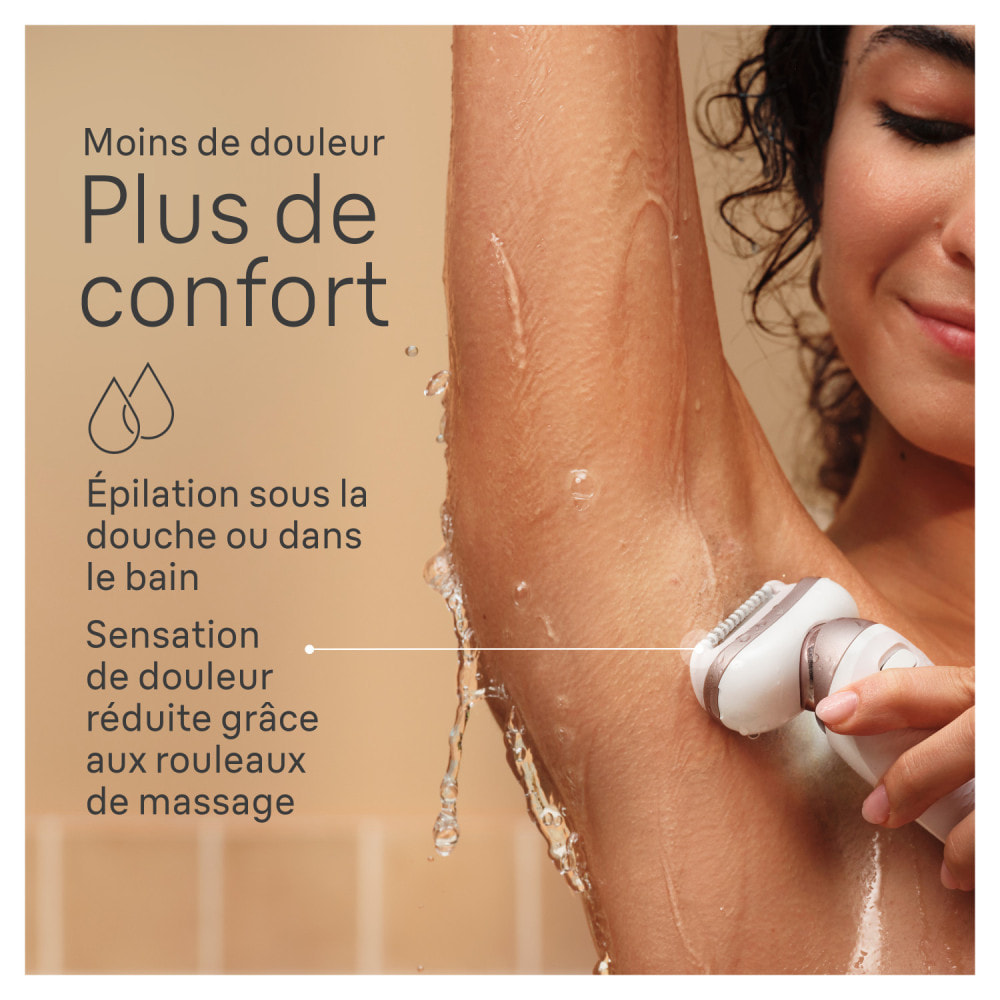 Braun Épilateur Silk-épil 9 Flex - Avec Tête De Rasoir Pour Femmes, Sabot Tondeuse, Brosse Exfoliante et Mini-Rasoir Visage - Bl