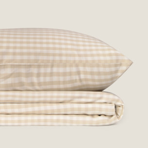 Sábana de algodón satén 200 hilos Kimcuad color marron beige 100% Algodón