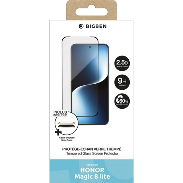 Protège écran BIGBEN Honor Magic 8 Lite verre trempé